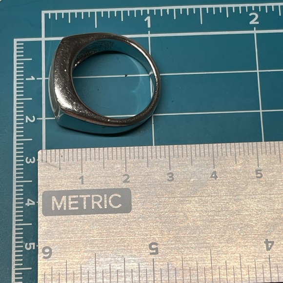Silver Square Ring Sz. 8.75 - Picture 5 of 5